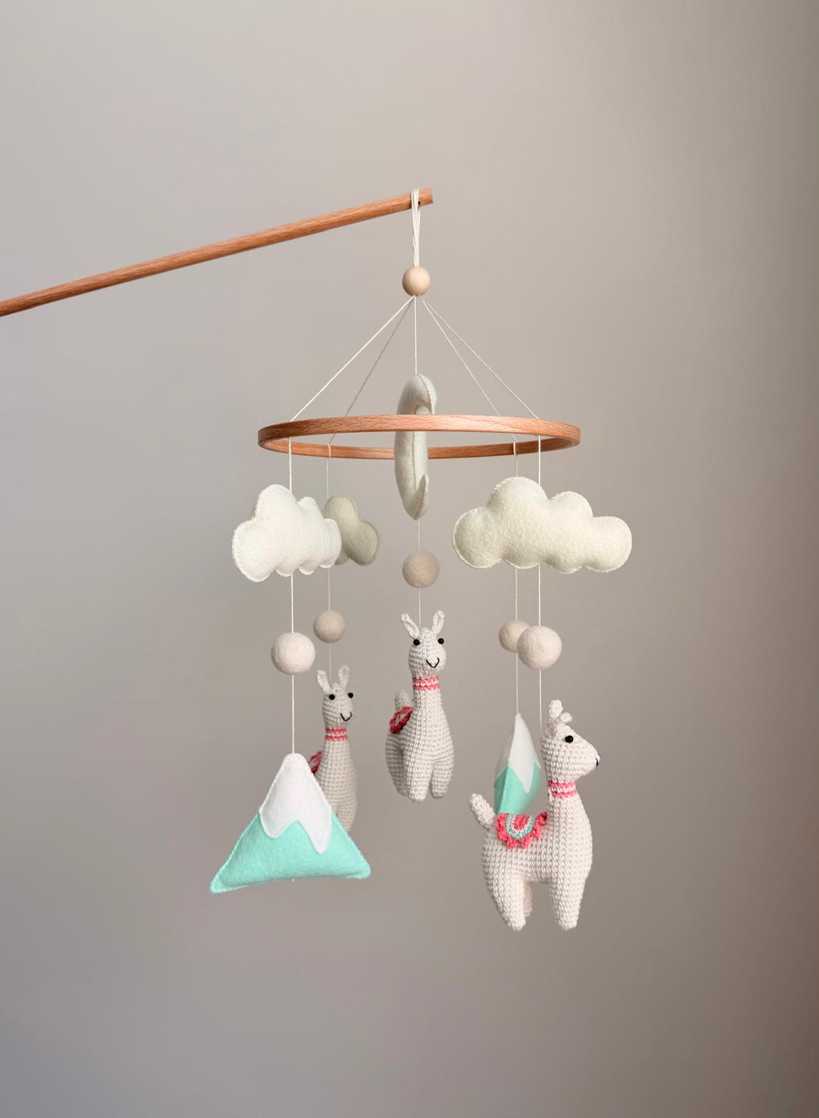 Llama Baby Crib Mobile