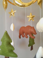 Bear Felt Baby Crib Mobile
