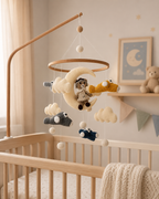 Airplane Aviator Bear Baby Crib Mobile