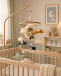 Airplane Aviator Bear Baby Crib Mobile