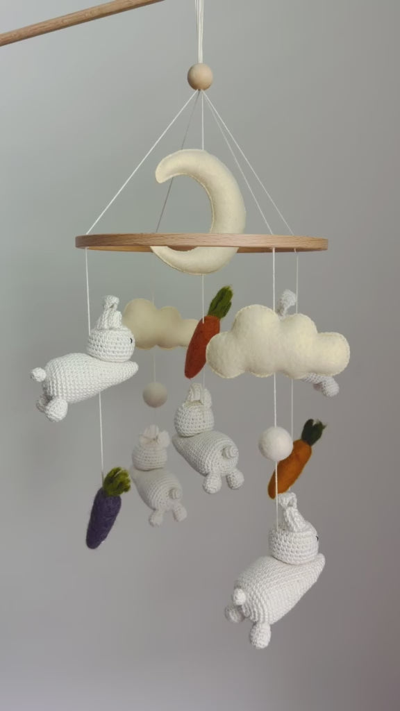 Bunny Baby Crib Mobile