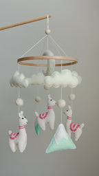 Llama Baby Crib Mobile