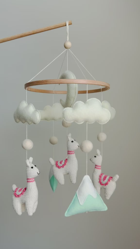 Llama Baby Crib Mobile
