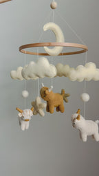 Highland Cow Baby Crib Mobile