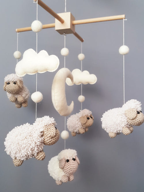 Sheep Baby Crib Mobile