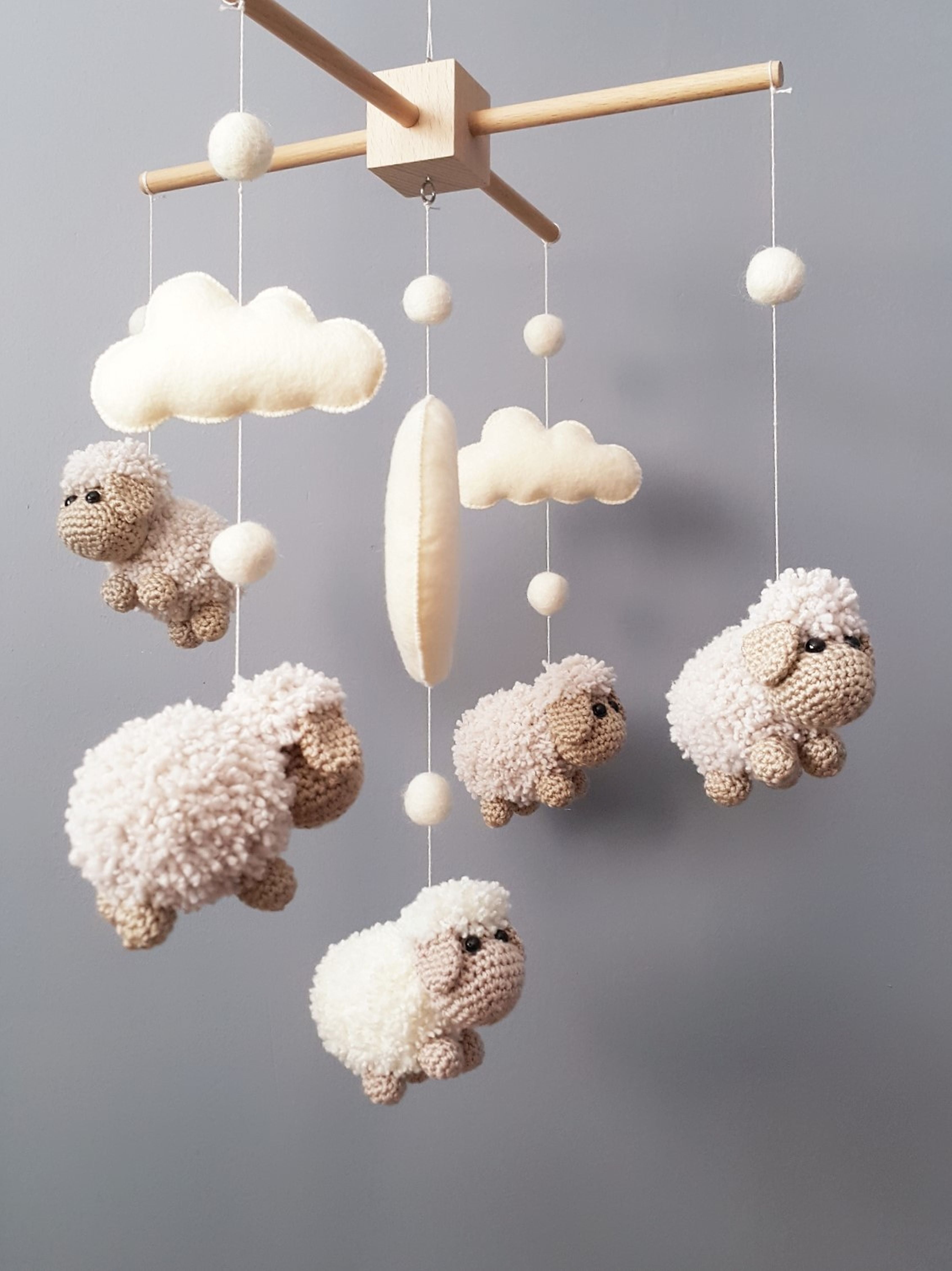 Sheep Baby Crib Mobile