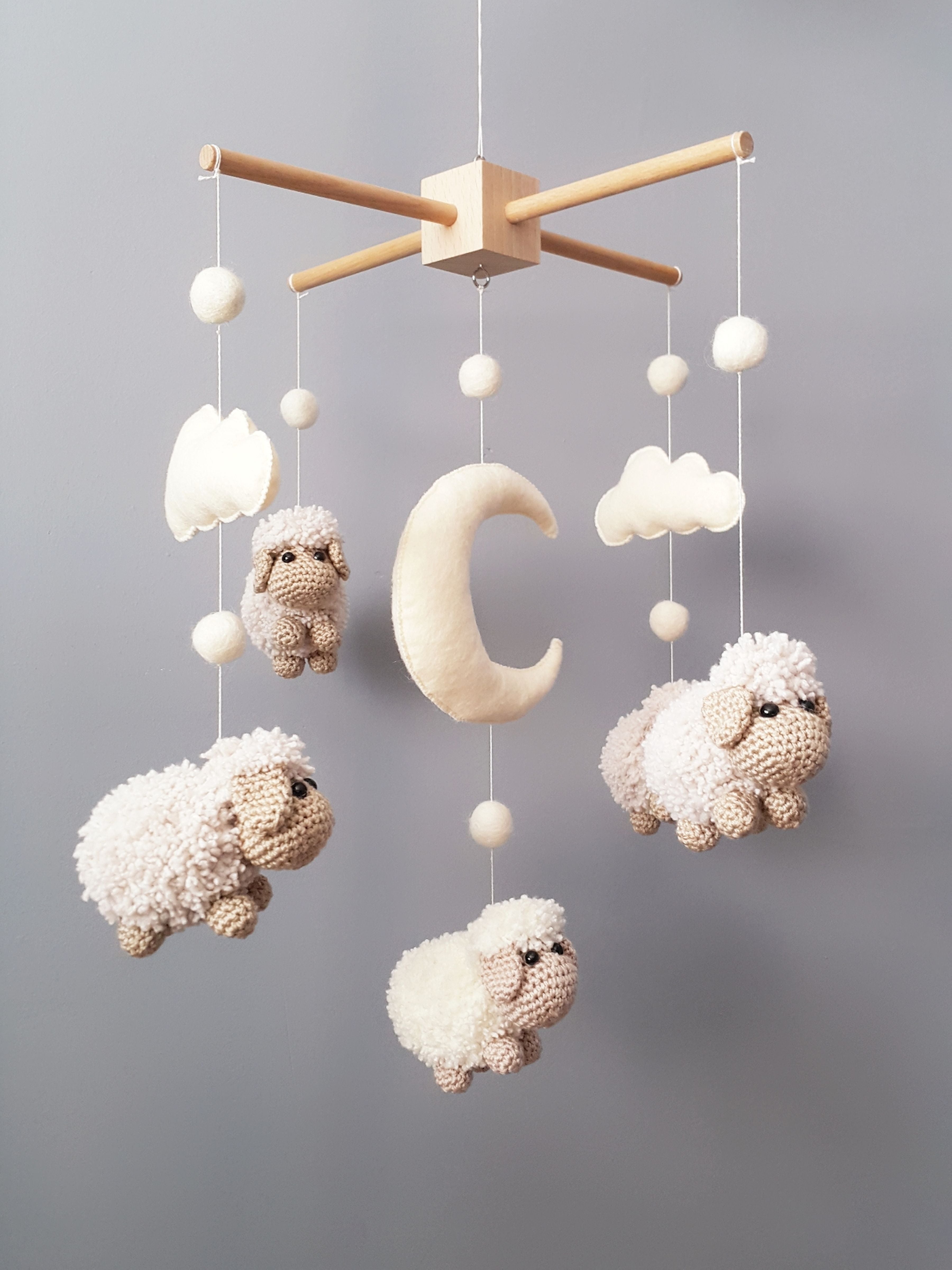Sheep Baby Crib Mobile